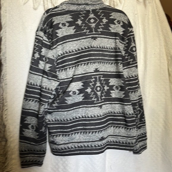 Aztec Style Button Down Sweater - Picture 4 of 4